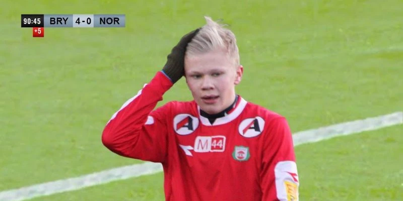 Erling Haaland trong màu áo Bryne, khởi đầu hành trình chuyên nghiệp