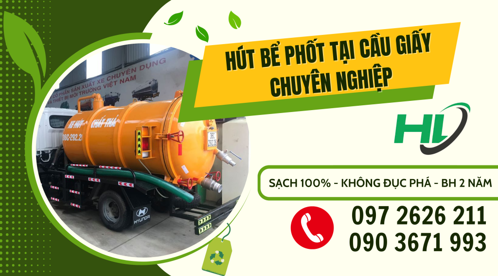 hút bể phốt tại Cầu Giấy chuyên nghiệp